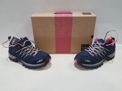 4 X EX DISPLAY CMP RIGEL AND /TREKKING SHOES - REAL LEATHER - WATERPROOF - UK SIZE 4 - 5 - 7