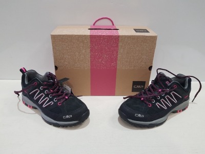 4 X EX DISPLAY CMP RIGEL AND /TREKKING SHOES - REAL LEATHER - WATERPROOF - UK SIZE 4 - 5 - 7