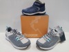 6 X EX DISPLAY OUTVENTURE HIKING SHOES IN NAVY AND GREY SIZES EU 28 - 30 - 31 - 41