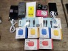 13 PIECE MIXED LOT CONTAINING 1 X SAMSUNG AND FUJI FL DIGITAL CAMERAS / 2 X NOKIA SMARTPHONES WITH CHARGE CABLES / 2 X 3.5 MM JACK CABLE / 2 X STEREO SPLITTERS / 4 X TECH 21 AIRPOD CASES IN BLUE AND YELLOW AND 2 X AIRPOD PRO CASES IN RED