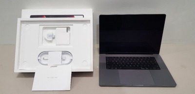 1 X BRAND NEW APPLE MACBOOK PRO ( MODEL : A2485) / 16 INCH SCREEN / APPLE M1 PRO CHIP / 16 GB UNIFIED MEMORY / 512GB SSD / WITH BOX AND CHARGER