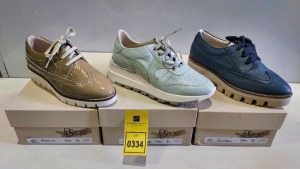 4 X BRAND NEW DL SPORT SHOE LOT CONTAINING - VITELLO BIANCO SHOES - LOGIC BURRO SHOES ALL IN SIZE 37 - RRP-£190.00PP