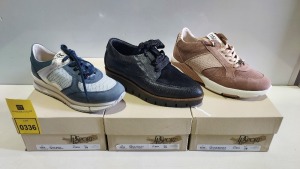 4 X BRAND NEW DL SPORT SHOE LOT CONTAINING - LOGIC AQUA MARIN SHOES - DEER BIANCO SHOES - VELOUR MASTICE SHOES - VITELLO BIANCO SHOES ALL IN SIZE 37 - RRP-£190.00PP