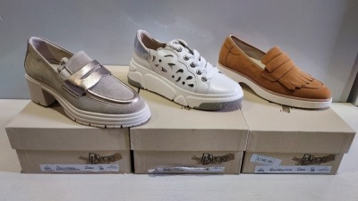 4 X BRAND NEW DL SPORT SHOE LOT CONTAINING - NABUK MELACOTON SHOES - VITELLO BIANCO SHOES - VELOUR IVORY SHOES - GERIC GRIGIO SHOES ALL IN SIZE 38 - RRP-£190.00PP