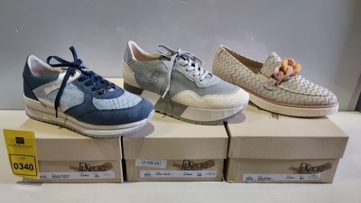 5 X BRAND NEW DL SPORT SHOE LOT CONTAINING - ZAGO BIEGE SHOES - NABUK HEAVEN SHOES - SWEDEN OLIVA SHOES ASIA PANNA SHOES ETC ALL IN SIZE 40 - RRP-£190.00PP