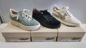 5 X BRAND NEW DL SPORT SHOE LOT CONTAINING - LOGIC BURRO SHOES - SPORT NERO - VELOUR IVORY SHOES - GERICO PISTACCHIO SHOES ETC ALL IN SIZE 40 - RRP-£190.00PP