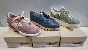 4 X BRAND NEW DL SPORT SHOE LOT CONTAINING VITELLO AVIO SHOES - GERICO PISTACCHIO SHOES - VELOUR MASTICE SHOES - VITELLO BIANCO SHOES - ALL IN SIZE 42 - RRP-£190.00PP