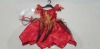 30 X BRAND NEW HALLOWEEN CHILDREN'S FIERY DEVILS DRESS'S WITH HORNS SIZE 5/7 YEAR'S OLD