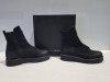 2 X BRAND NEW PATRIZIA BONFANTI SHOE LOT CONTAINING - FREYA NADA PULL UP BORDO BOOTS - NO LACES NABUK NERO BOOTS IN SIZE 39 RRP-£259.00 PP - 2