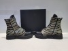 2 X BRAND NEW PATRIZIA BONFANTI SHOE LOT CONTAINING - TANIA ECOPELLE NERO BOOTS - KUNI NO LACE PONY CALF NERO BOOTS IN SIZE 40 RRP-£259.00 PP