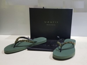 3 X BRAND NEW UZURII CLASSIC GREEN FLIP FLOPS - £99.00 PP