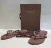 3 X BRAND NEW UZURII HEART BRONZE FLIP FLOPS SIZE 39/40 - 41/42