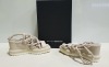 4 X BRAND NEW PATRIZIA BONFANTI SHOE LOT CONTAINING - SUN COTTON PANNA SHOES - TRECCIA PANNA SHOES - MASAMI TRECCIA PANNA SHOES IN SIZE 36-37