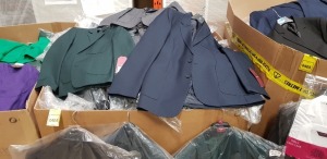 HALF PALLET OF WINTERBOTTOMS SCHOOL CLOTHING LOT CONTAINING - WINTERBOTTOMS BLAZERS IN SLATE GREY - NAVY - BOTTLE GREEN - BROWN ALL ION VARIOUS SIZES