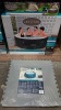 1 X BRAND NEW LAY-Z-SPA MIAMI PORTABLE SPA - AIR JET SYSTEM - WITH DIGITAL CONTROL PANEL -120 BUBBLE JETS INCLUDE FLOOR MATS AND CANOPY - INFLATED SIZE -1.80M X 66CM - 5