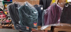 FULL PALLET OF WINTERBOTTOMS SCHOOL CLOTHING TO INCLUDE SKIRTS, BLAZERS, TROUSERS, IN VARIOUS COLOURS AND SIZES