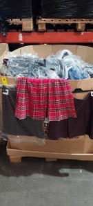 FULL PALLET OF WINTERBOTTOMS SCHOOL BLAZERS IN VARIOUS COLOURS AND SIZES - WINTERBOTTOMS GIRLS EASY CARE LONG SLEEVED BLOUSES IN BLUE IN VARIOUS SIZES