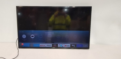 1 X SAMSUNG 40 INCH 4K ULTRA HD SMART TV - IN BLACK ( (UE40KU6000K) - INCLUDES REMOTE AND POWER LEAD