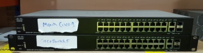 2 X CISCO SG250-26P - 26 PORT GIGABIT PoE SMART SWITCH BOARDS - NO POWER LEADS