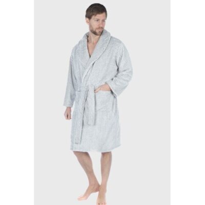 16 X BRAND NEW HARVEY JAMES MENS GREY LUXURY DRESSING GOWN SIZE LARGE