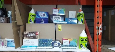 APPROX 200 X FACTORY SEALED TISSUE BOXES / TISSUE MULTIPLE PACKS IN VARIOUS SIZES & DESIGNS - MAINLY SUPERMARKET, CASH & CARRY & PHARMACY BRANDED (NOTE: THESE ARE FACTORY APPROVAL SAMPLES- BATCH NUMBER & DATE MARKED BUT IDEAL FOR END USER)