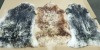 5 X GENUINE SINGLE SHEEP SKIN RUGS SIZE 115CM X 70CM IN COLOURS BLACK AND WHITE GREY AND WHITE