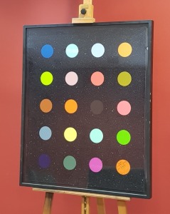 DAMIEN HIRST SIGNED PRINT ENTITLED 'METHYLAMINE 13c' SCREENPRINT WITH DIAMOND DUST IN A BLACK FRAME SIZE : 84 X 68 CM EDITION: 49 OF 100 SIGNED BY DAMIEN HIRST (AUTHENTICATED BY AN INDEPENDANT ART VALUER)