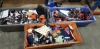 400 PIECE MIXED HALLOWEEN LOT CONTAINING DEVIL DRESS - UP SETS , PUMPKIN CARVING KITS , WITCH'S HATS, SPOOKY MASKS , PURPLE WITCH MAKE-UP KITS CREEPY JELLY MOULDS DISNEY LIGHT UP JARS , FACE PAINTS ETC IN 3 FULL TRAYS (TRAYS NOT INCLUDED)