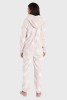15 X BRAND NEW LOUNGABLE LUXURY FLEECE HOOODED PINK STAR ONESIE SML, MED, LRG, XL - 3