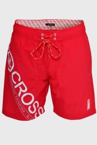 12 X BRAND NEW CROSSHATCH MESH LINED SWIM SHORTS IN HIGH RED - ALL IN SIZE 2XL - RRP £ 19.99 PP - IN 1 BOX