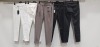 5 PIECE MIXED BRAND NEW PANTS LOT CONTAINING 2 X PAIGE BLACK FOG LUXE COATING PANTS, 2 X PAIGE HIGH RISE SKINNY JEANS AND 1 X RAFFAELO ROSSI KANDRA PANTS ALL IN VARIOUS SIZES