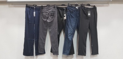 5 PIECE MIXED BRAND NEW PANTS LOT CONTAINING 2 X PAIGE JEANS, 2 X JANE LUSHKA PANTS AND 1 X CHARLOTTE SPARRE PANTS ALL IN VARIOUS SIZES