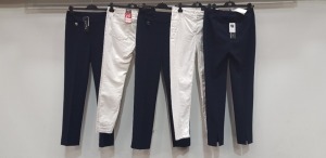 5 PIECE MIXED BRAND NEW PANTS LOT CONTAINING 3 X JOSEPH RILKOFF PANTS AND 2 X LUISA CERANO JEANS ALL IN VARIOUS SIZES