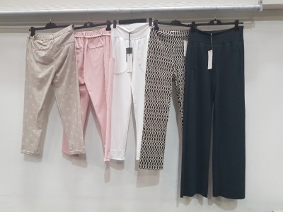 5 PIECE MIXED BRAND NEW PANTS LOT CONTAINING 2 X JANE LUSHKA PANTS ,1 X RAFFAELLO ROSSI PANTS, 1 X ANIA SCHIERHOLT, ETC IN VARIOUS SIZES