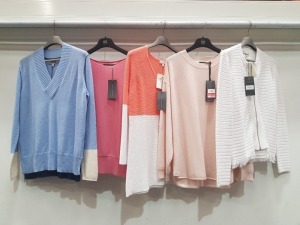 5 PIECE MIXED BRAND NEW CLOTHING LOT CONTAINING 2 X KINROSS CASHMERE BLOUSES, 2 X LUISA CERANO BLOUSES AND 1 X &ISLA BLOUSE IN VARIOUS SIZES