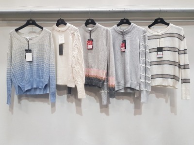 5 PIECE MIXED BRAND NEW CLOTHING LOT CONTAINING 3 X &ISLA BLOUSES AND 2 X KINROSS CASHMERE BLOUSES IN VARIOUS SIZES