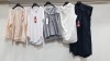 5 PIECE MIXED BRAND NEW CLOTHING LOT CONTAINING 2 X ANNIE SCHIERHOLT TOPS, 1 X LUISA CERANO DRESS, 1 X JOSEPH RILKOFF T-SHIRT, ETC IN VARIOUS SIZES