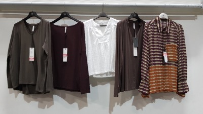 5 PIECE MIXED BRAND NEW CLOTHING LOT CONTAINING 3 X ANIA SCHIERHOLT SHIRTS - 1X LUISA CERANO SHIRT - 1X ZYGA SHIRT IN VARTIOUS SIZES