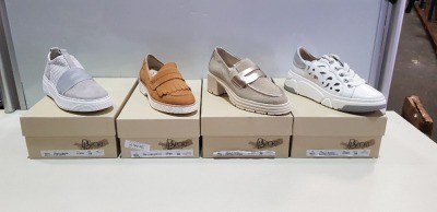 4 X BRAND NEW DL SPORT SHOE LOT CONTAINING - NABUK MELACOTON SHOES - VITELLO BIANCO - VELOUR IVORY SHOES - GERIC GRIGIO SHOES ALL IN SIZE 38 - RRP £190.00PP