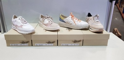 4 X BRAND NEW DL SPORT SHOE LOT CONTAINING -LOGIC BURRO SHOES - CIPRO TORTORA SHOES - VITELLO BIANCO SHOES - ETC ALL IN SIZE 41- RRP £190.00PP