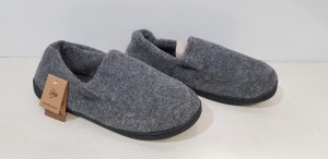 21 X BRAND NEW DUNLOP MEMORY FOAM CHARCOAL GREY MULE SLIPPERS SIZES UK 8-9-10-12