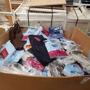 HALF PALLET OF WINTERBOTTOMS SCHOOL CLOTHING TO INCLUDE SHIRTS, CARDIGANS, JUMPERS ETC IN VARIOUS COLOURS AND SIZES