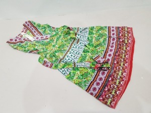 8 X BRAND NEW PISTACHIO LIME GREEN SUMMER DRESSES - ALL IN SIZE SMALL - (RRP £ 25.00 PP ) - IN 1 BAG