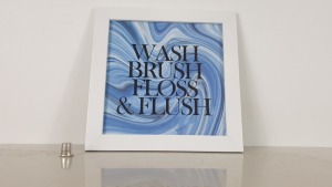 192 X BRAND NEW KEEP IT CLEAN BATHROOM PLAQUES (WASH BRUSH FLOSS & FLUSH) - IN 8 BOXES