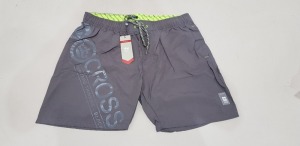 12 X BRAND NEW MEN'S PACIFIC SWIM SHORTS IN MAGNET IN SIZE XL (RRP £19.99 EACH)