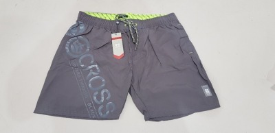 12 X BRAND NEW MEN'S PACIFIC SWIM SHORTS IN MAGNET IN SIZE XL (RRP £19.99 EACH)