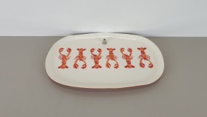 14 X BRAND NEW EVORA OVAL PLATTER (LOBSTER PRINT) - IN 7 BOXES