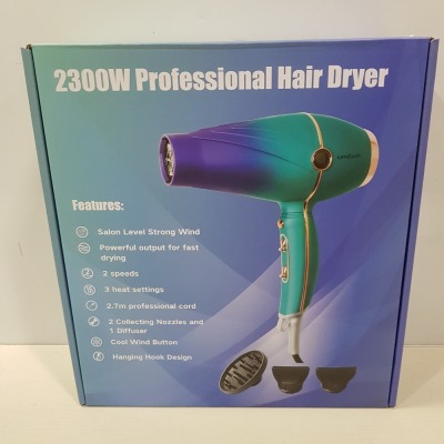 7 X BRAND NEW 2300W PROFESSIONAL HAIR DRYER - 2.7 M PROFFESIONAL CORD - HANGING HOOK DESIGN ( YLT1121 )