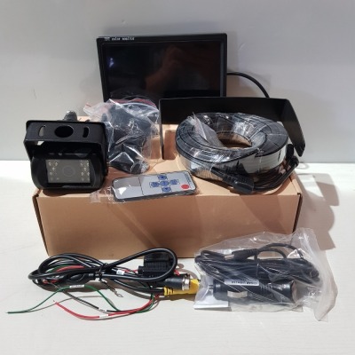 10 X BRAND NEW TOGUARD (CA711) BACKUP CAMERA KIT / 7 INCH LCD REAR VIEW MONITOR / IP67 WATERPROOF REVERSING HD CAMERA 120 WIDE ANGLE / 49.2 FT CABLE LENGTH - IN 10 BOXES