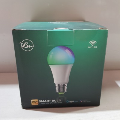 50 X BRAND NEW PACK OF 4 SMART BULBS 10 W / MULTICOLOURED / COMPATIBLE WITH AMAZON ALEXA AND GOOGLE ASSIST / CONNECT WITH BLUETOOTH AND WIFI ( NO HUB REQUIRED ) - IN 50 BOXES